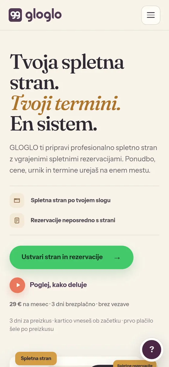 GLOGLO na telefonu